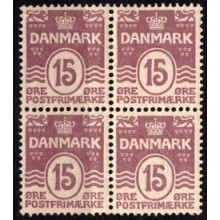 Bølgelinietype. Fireblok, Ustemplet.